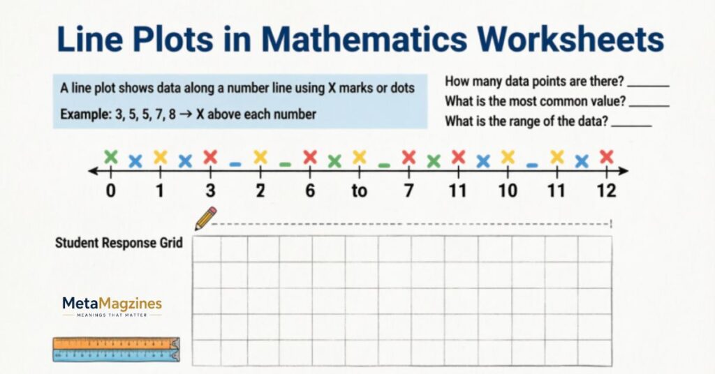Line Plots in Mathematics Worksheets