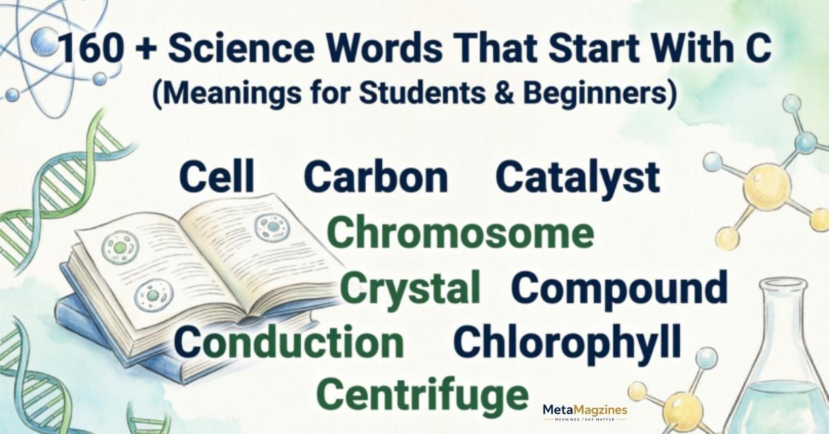 160 + Science Words That Start With C (Meanings for Students & Beginners)