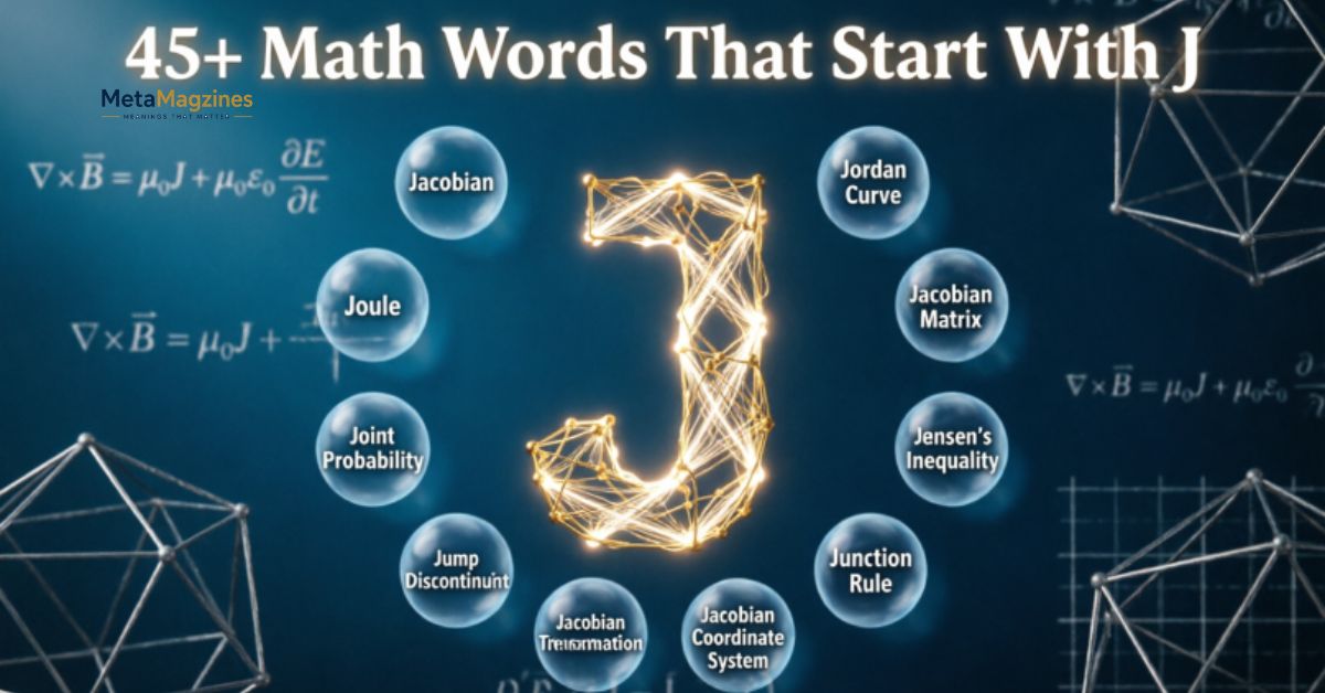 45+ Math Words That Start With J
