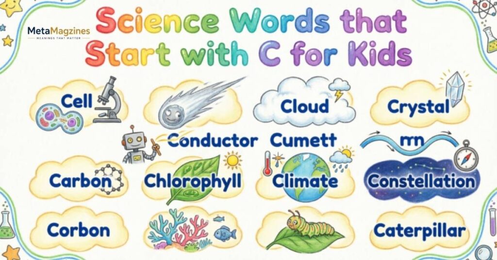 Science Words that Start with C for Kids