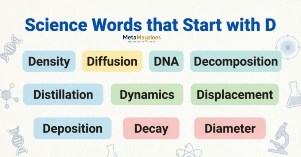 Science Words that Start with D