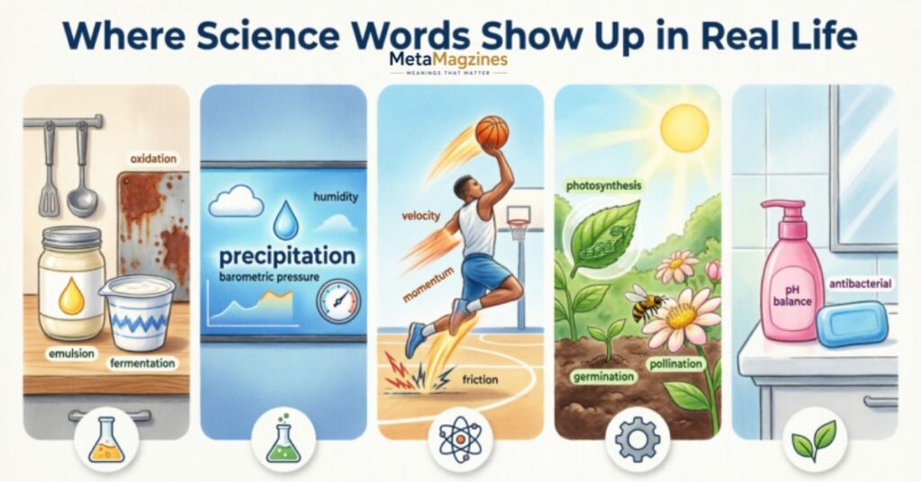 Where M Science Words Show Up in Real Life