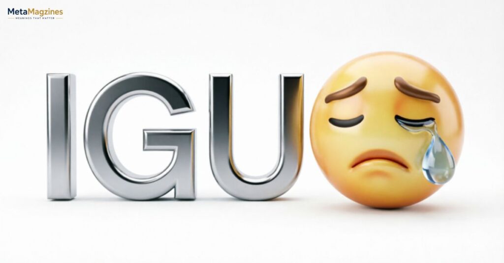 IGU with crying emoji
